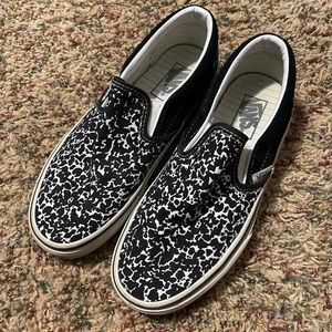 Composition Book Vans Slip-Ons